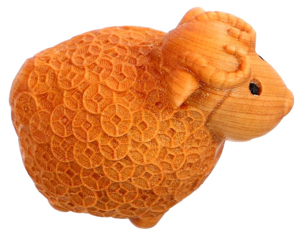 Handgeschnitzte Holzfigur Schaf Kleine Tierfigur Tischdekoration Osterdeko aus Robustem Holz