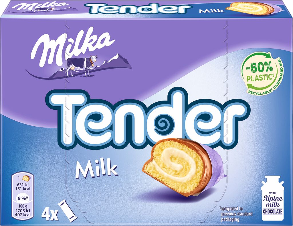 Milka Tender Milch 4x37g von Milka Produktbild 