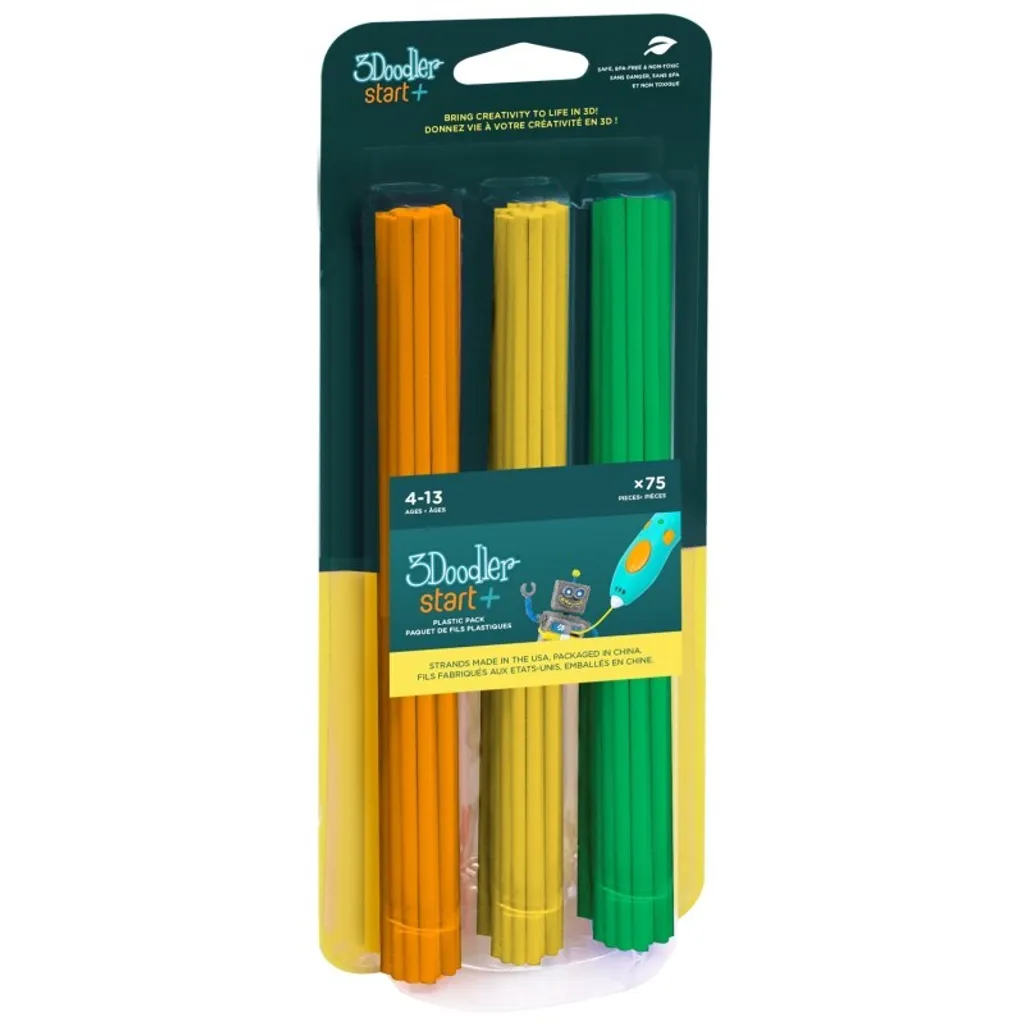 3Doodler Start 3DS-ECO-MIX2-75 3D printing material Compostable plastic Green. Orange. Yellow 1 g