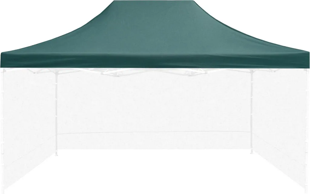 Copertura Gazebo Aga 3x4,5m Verde - Tetto di Ricambio Alta Resistenza
