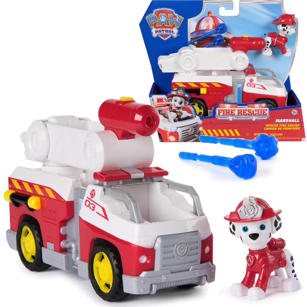 Paw Patrol Feuerwehr-Rettungsfahrzeug mit Figur Marshall Produktbild 