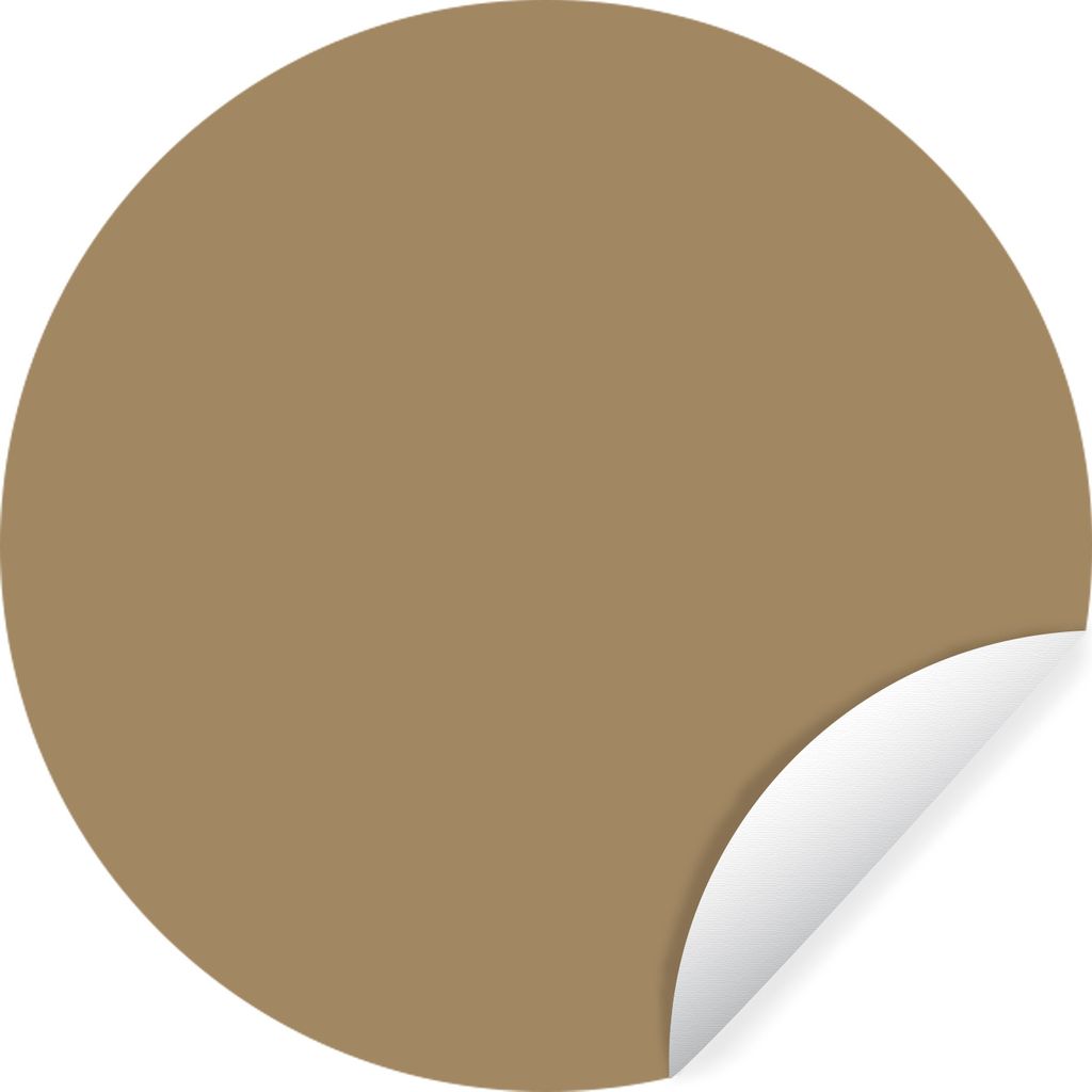 MuchoWow Runde Wandtattoo - Wandsticker Tapete Aufkleber Palette - Beige - Innenbereich Ø 50 cm Selbstklebend und Repositionierbar - Wandaufkleb...
