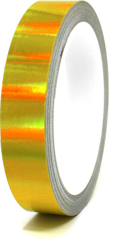10m Zierstreifen 10mm Hologramm Gelb Dekorstreifen Auto Motorrad Boot Modellbau Klebestreifen