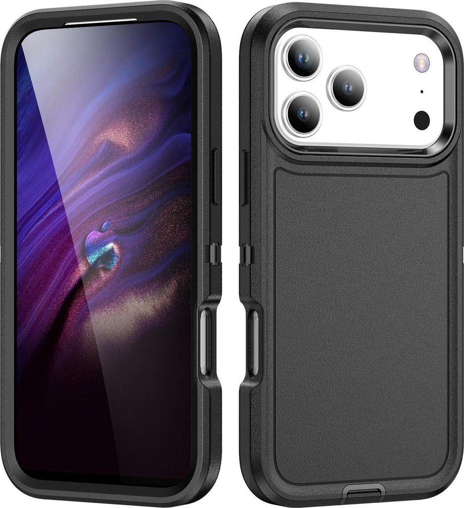 Mobigear Rugged iPhone 17 Pro Hülle Hardcase Backcover Stoßfest - Schwarz