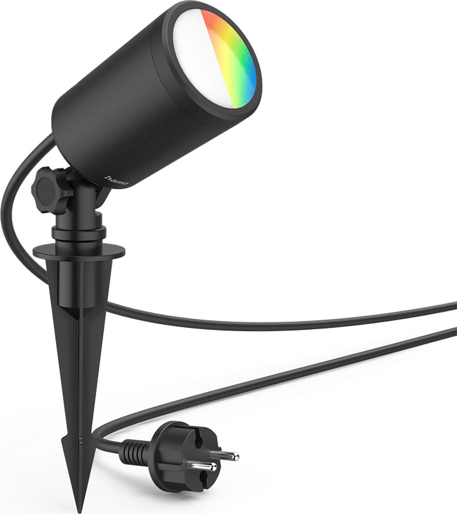 Hama Gartenleuchte WLAN Gartenstrahler + Erdspieß , IP65, Produktbild 