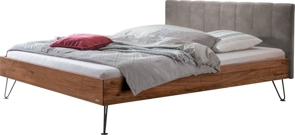HASENA Designbett Roberto Nussbaum | Kunstleder grey 160x200