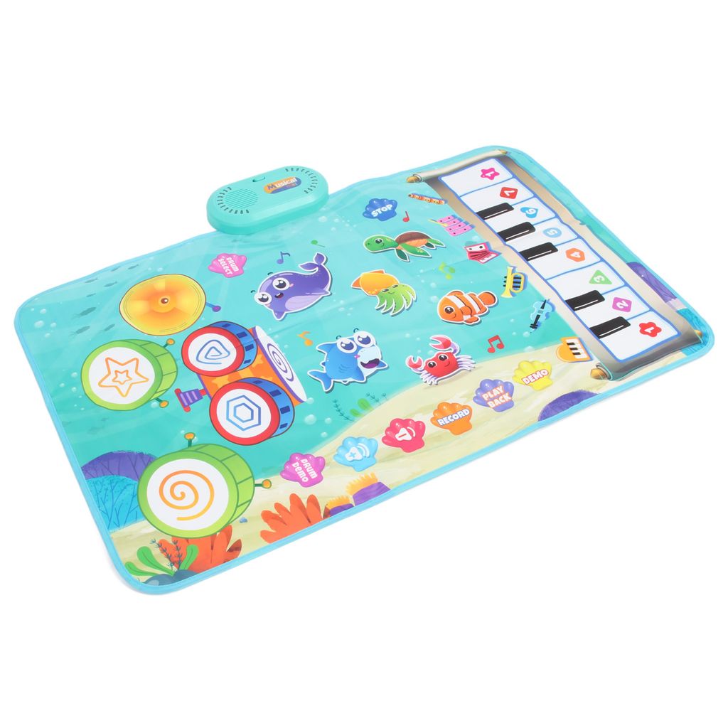 Baby-Musikmatte,Spiel-Musikmatte,Musikmatte,Kinder-Jazz-Trommel-Musikmatte,Klaviermatte Spielzeug,Musikalische Keyboard-Spielmatte
