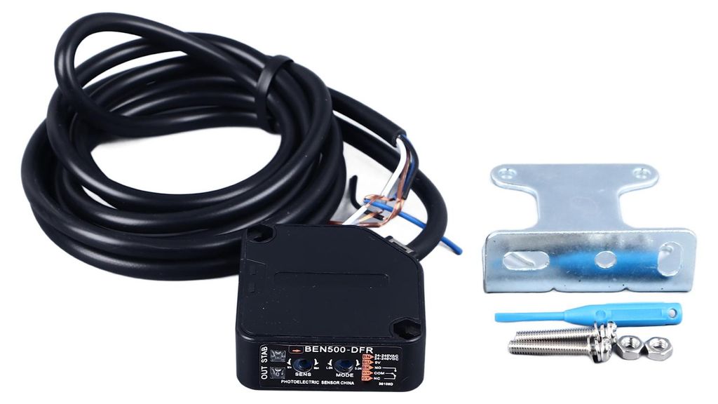 Fotoelektrischer Schalter, Relaisausgang, diffuse Reflexion, Lichtsteuerung, optoelektronischer Sensor zur Objekterkennung