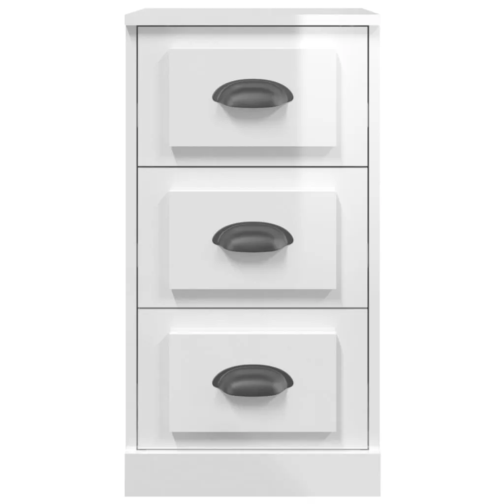 vidaXL Credenza Bianca Lucida 36x35,5x67,5 cm | Mobiletto Salvaspazio - 5