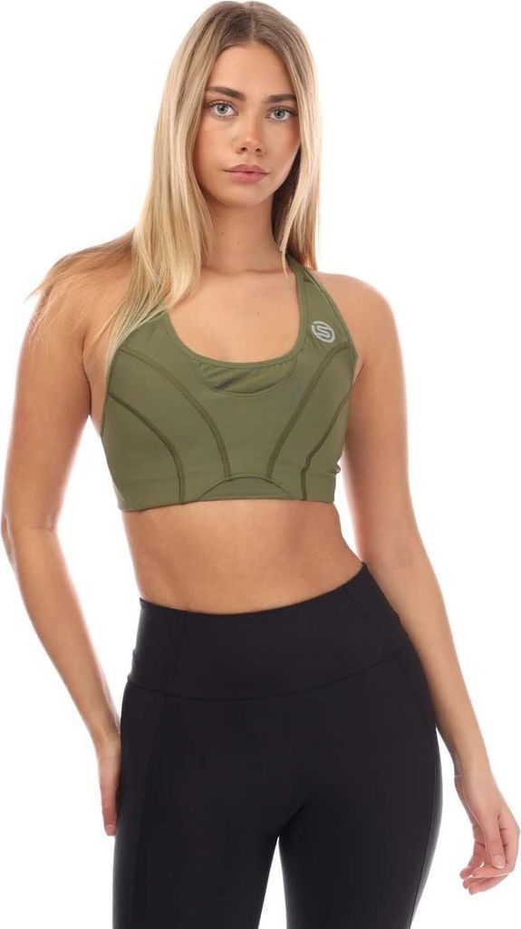 Skins - "Series-3 Hi-Impact" Sport-BH für Damen GT4242 (XS) (Khakigrün)