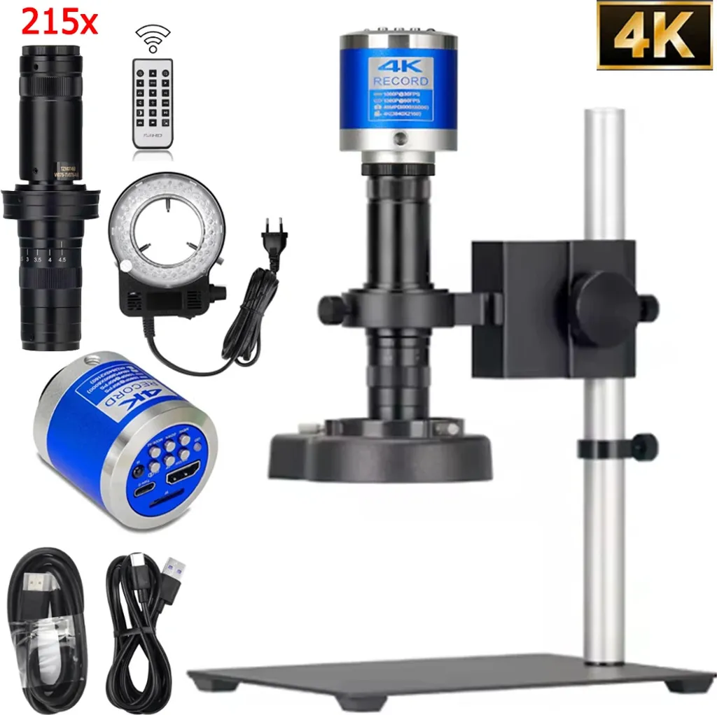 Caméra de Microscope Industrielle 4K 48MP avec Zoom Numérique 215x