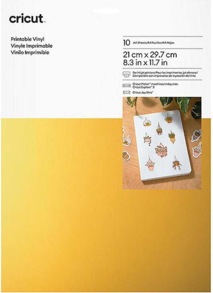 Cricut Printable, Hitzebeständige Vinylfolie, Glattes wärmeübertragendes Vinyl, Gold, Einfarbig, Cricut Maker Cricut Explore Machines Cricut Joy...