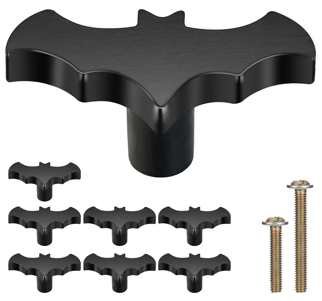 Poignées chauve-souris pour rénovation de meubles gothiques et noirs