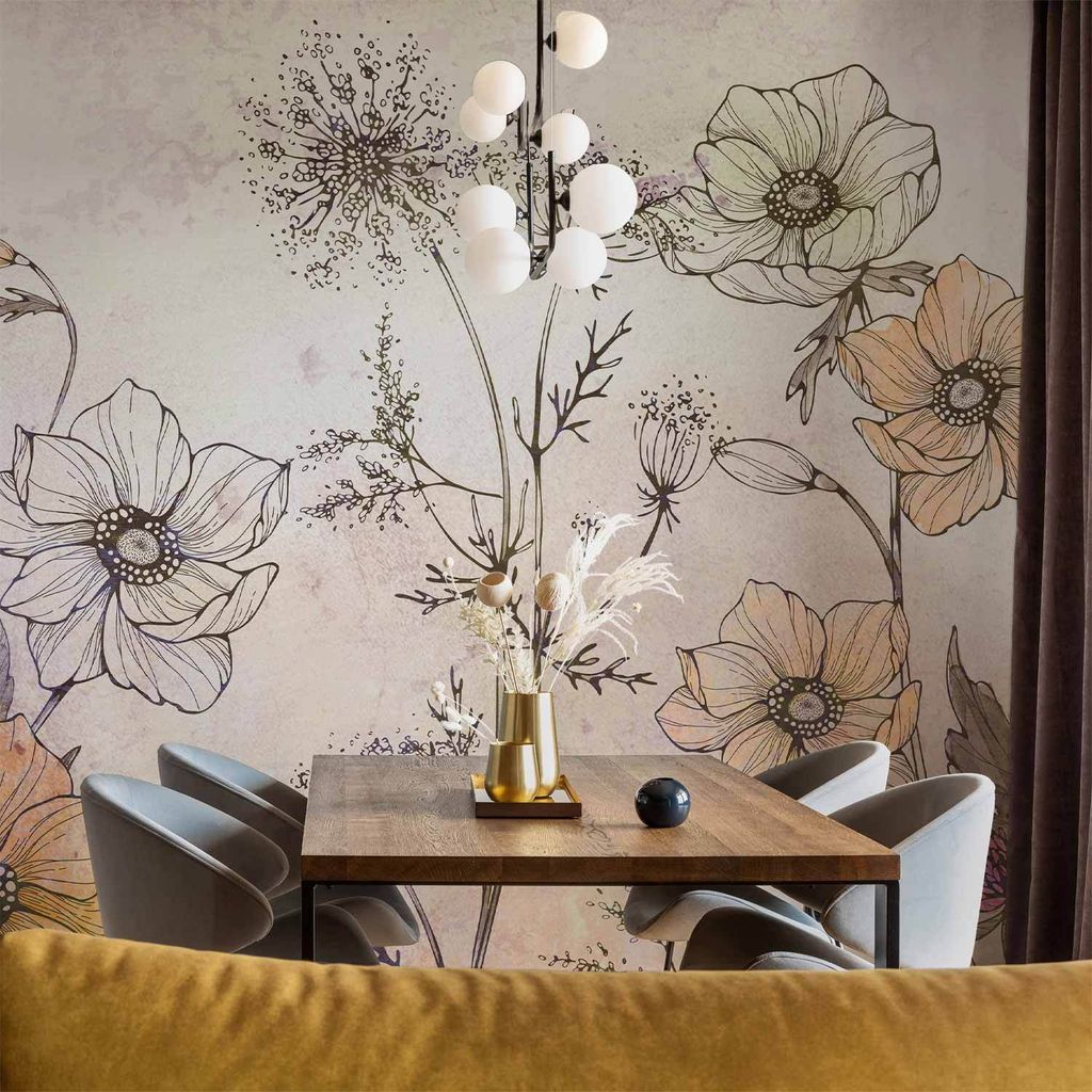 Vlies Fototapete - Day in the Meadow - First Variant 100x70 cm Blumen b-C-10118-a-a