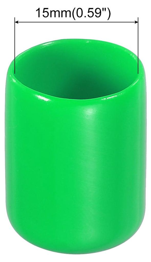 100 Stš¹ck Gummi Endkappen 15 mm PVC Vinyl Kunststoff Schutzkappen Abdeckung fš¹r Schrauben Bolzen Gewinde Metallst?be Elektrokabeln Drahtseile...