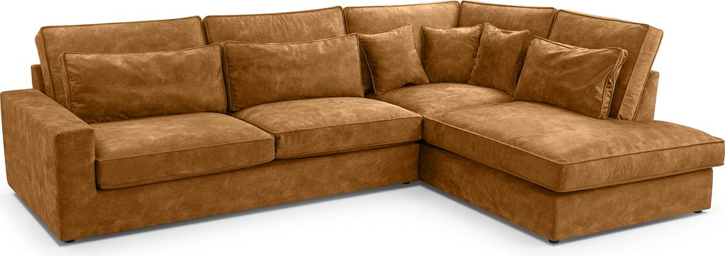 FEDVE Sofa Big Sofa Ecksofa Monica L- Form Funktionssofa Wohnlandschaft Design Couch Rechts