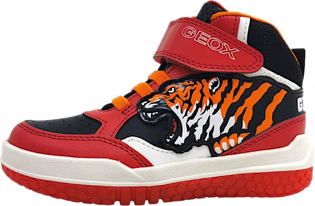 Geox J Buzzerlight Kinderschuhe Jungen Schnürstiefel Rot Freizeit, Schuhgröße:34 EU