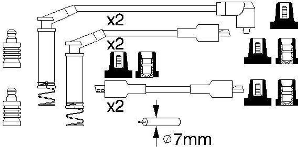 Bosch Zündleitungssatz 0 986 357 125
