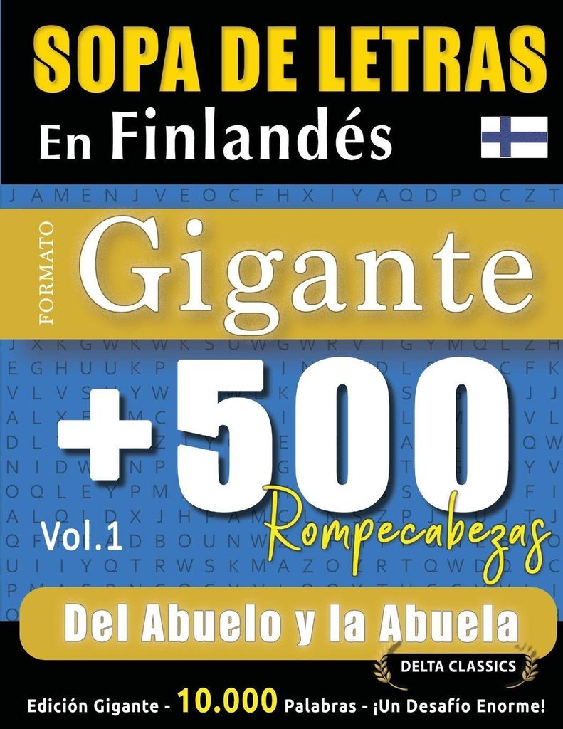 Sopa De Letras En Finlandés Formato Gigante