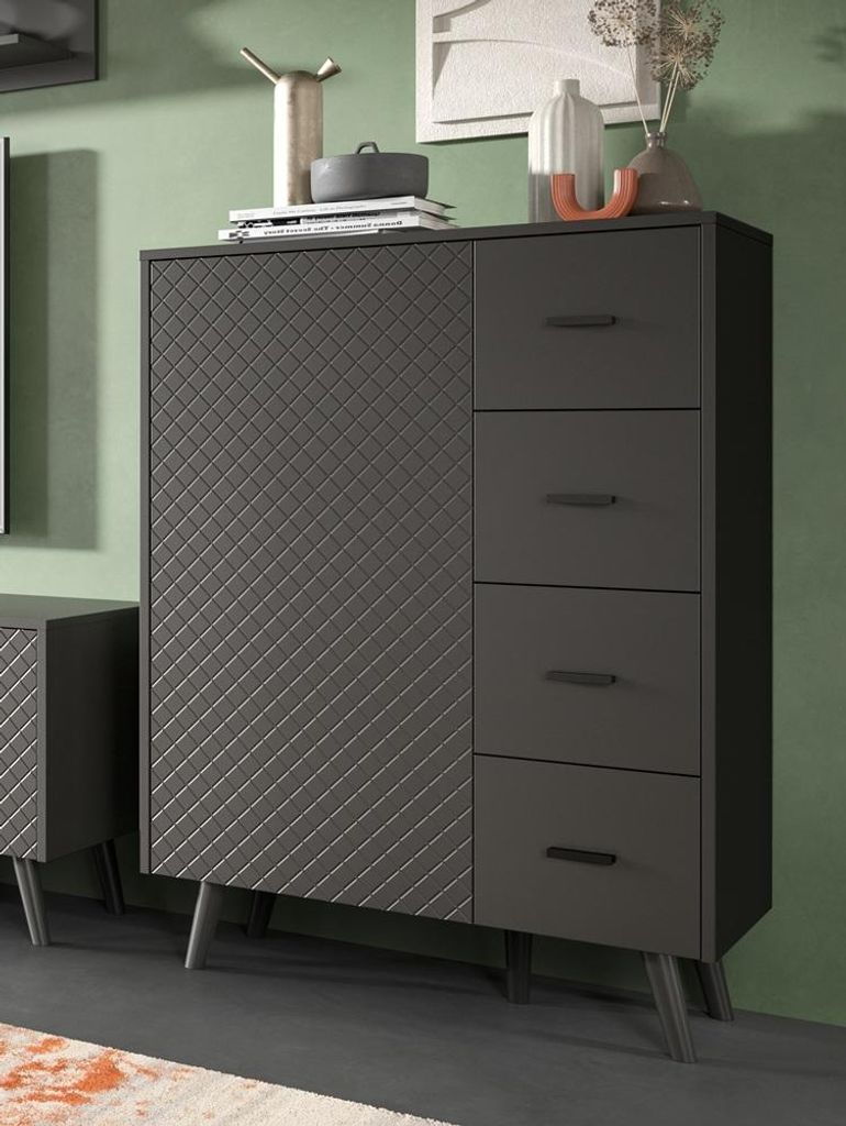 Kommode Linea | mit Schubkästen | grau Produktbild 