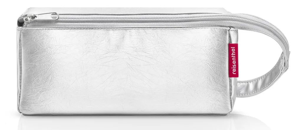 Trousse Reisenthel Silver Crackle argentée avec compartiments malins