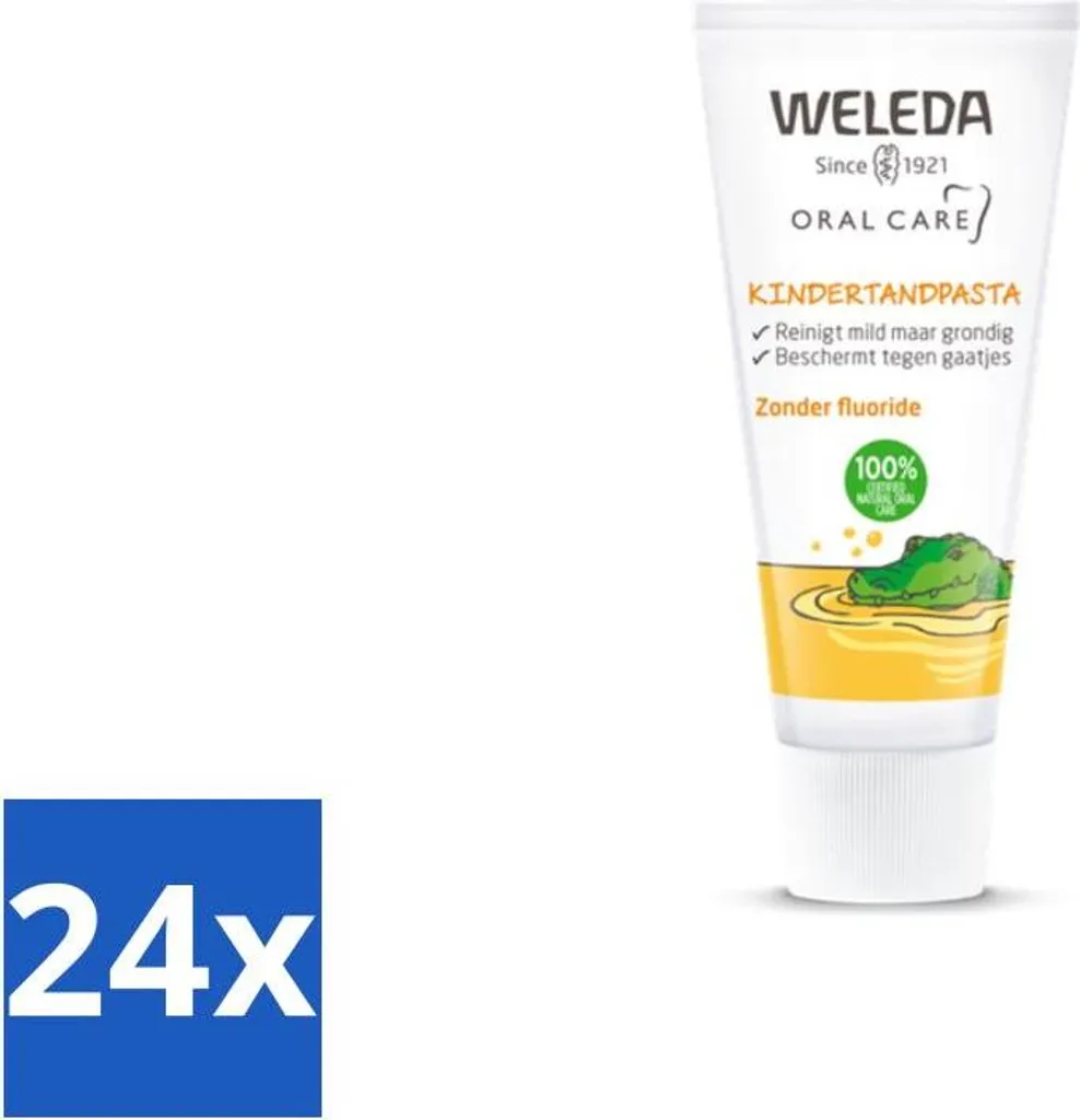 24 Pezzi Weleda Dentifricio Bambini 50ml Bio | Gel Senza Fluoro