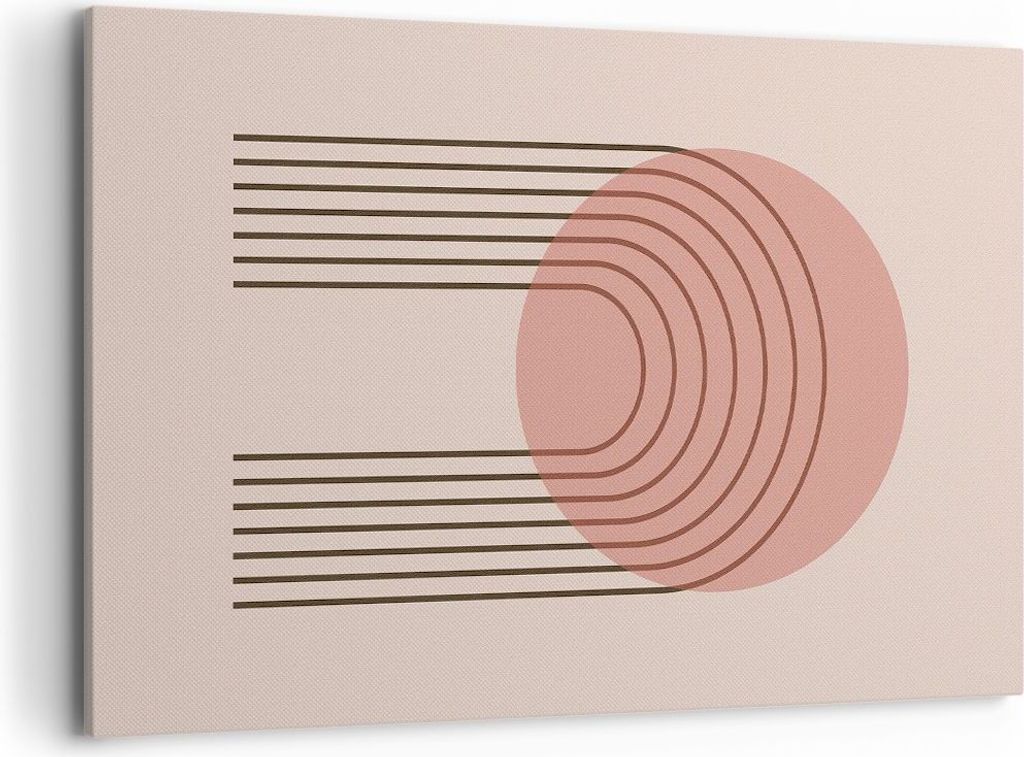 Bild auf Leinwand - Leinwandbild - Einteilig - Abstraktion Minimalismus Kreide - 120x80cm - Wand Bild - Wanddeko - Wandbilder - Leinwanddruck - Bil...