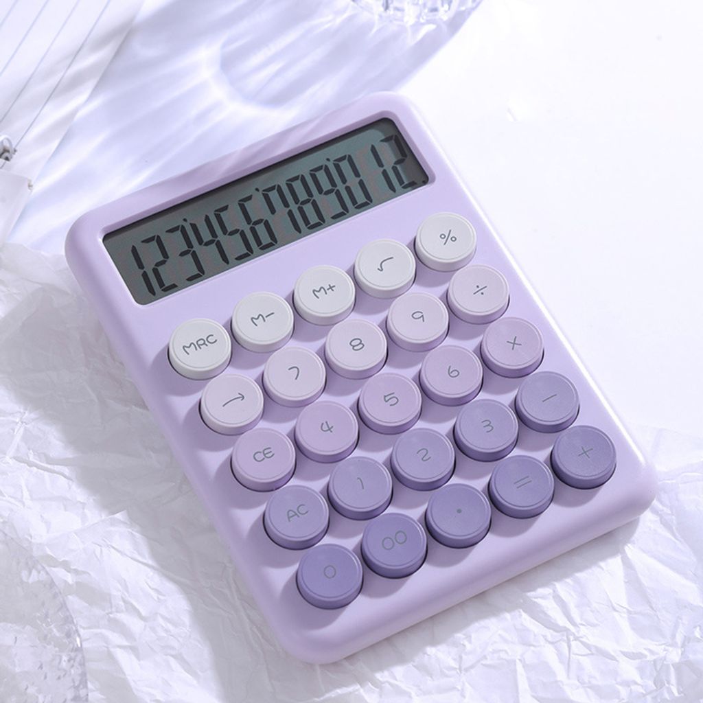 Desktop Calculator 12 Digit Large LCD Display Big Round Produktbild 