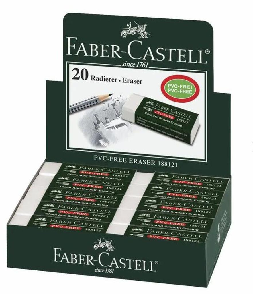 FABER-CASTELL Radierer PVC-Free Eraser 188121 weiß Produktbild 