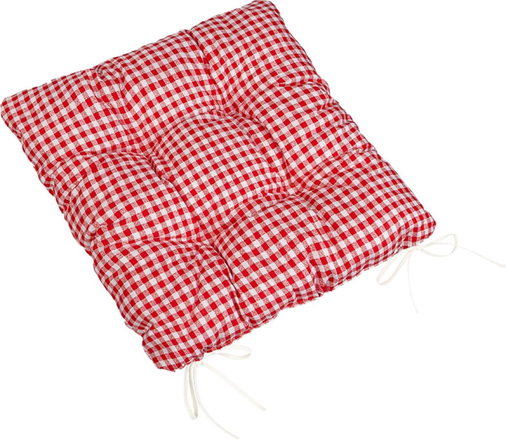 Sitzkissen BERTA gesteppt - 40x40 cm - Rot Produktbild 