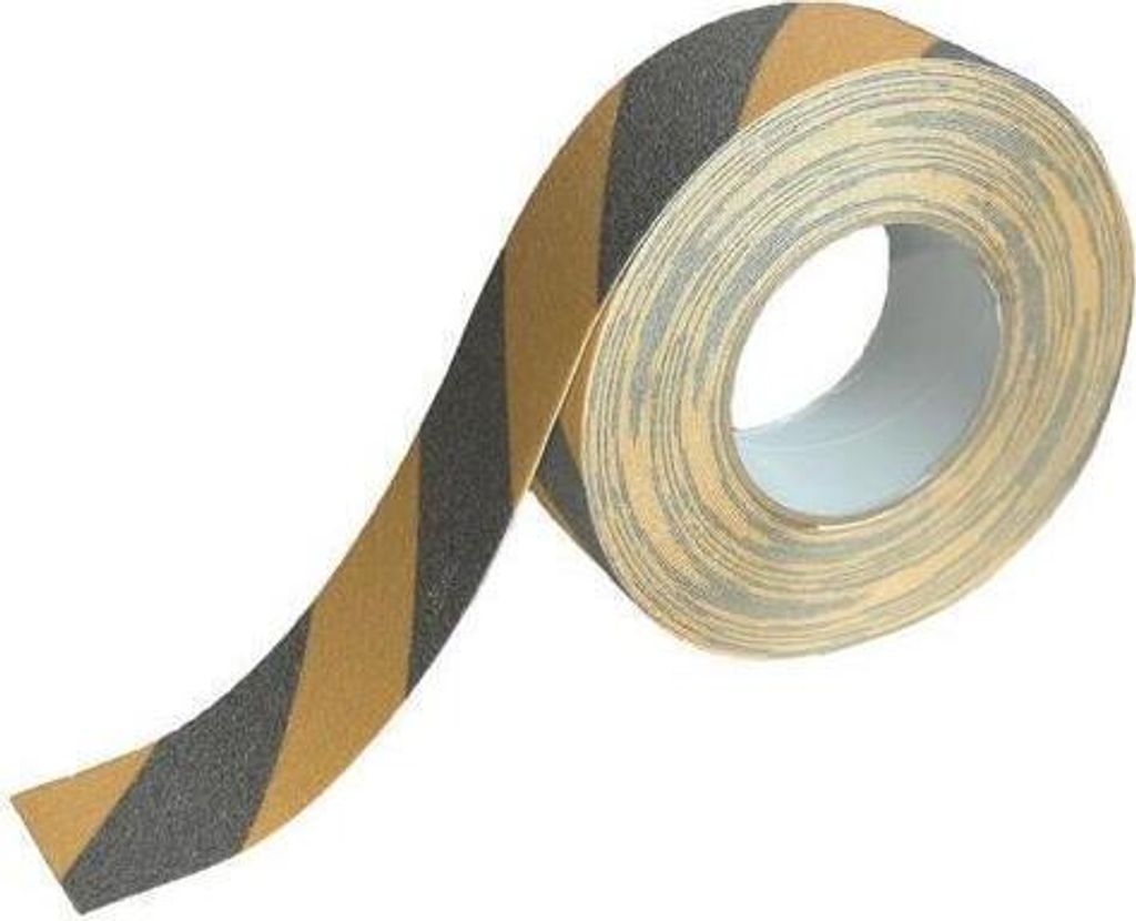 Robustes Antirutsch-Warnband schwarz/gelb 50mm x 18m – Sichere Rutschbremse für Innen- & Außenbereich ###
