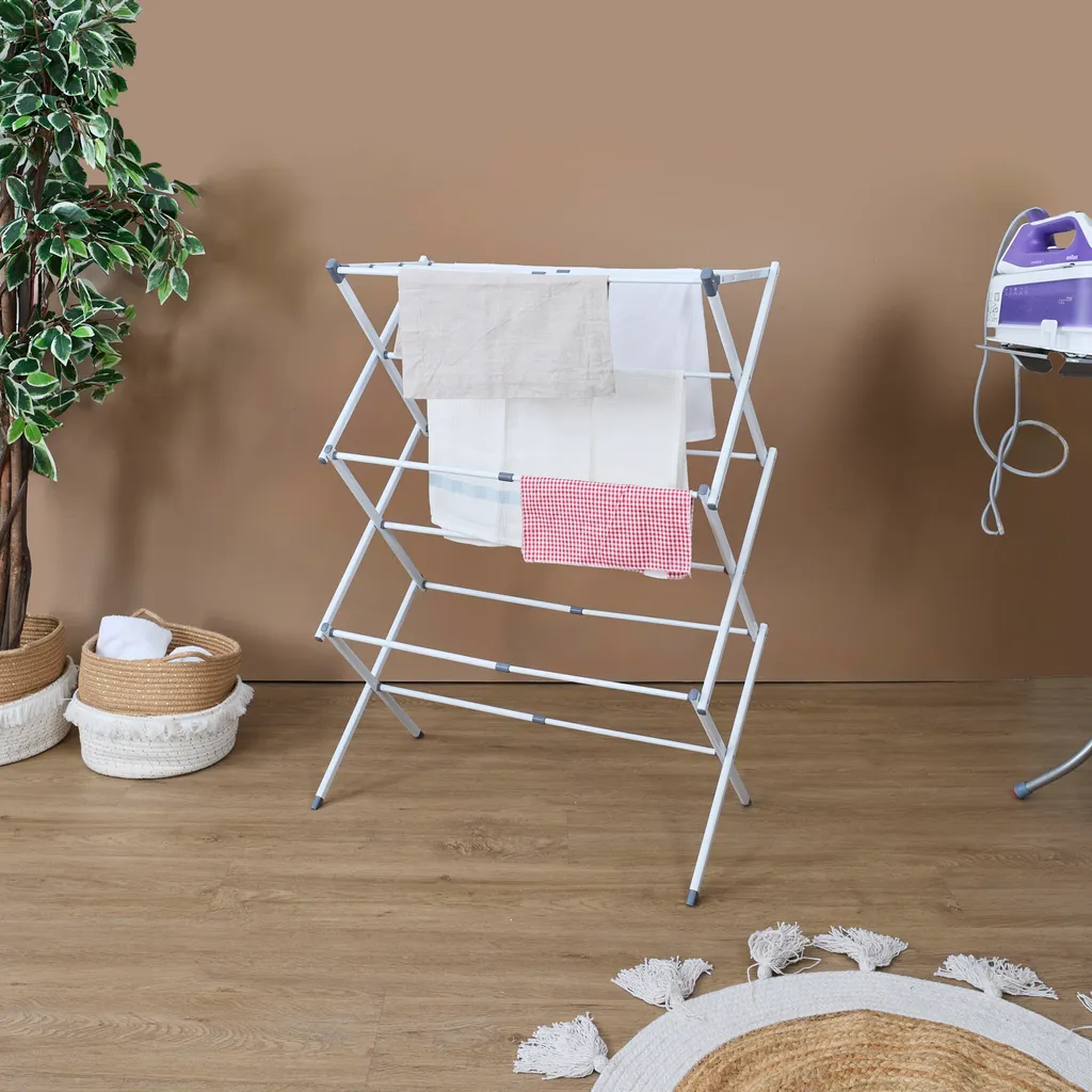Séchoir à linge extensible type accordéon - 9 mètres de fils de pose
