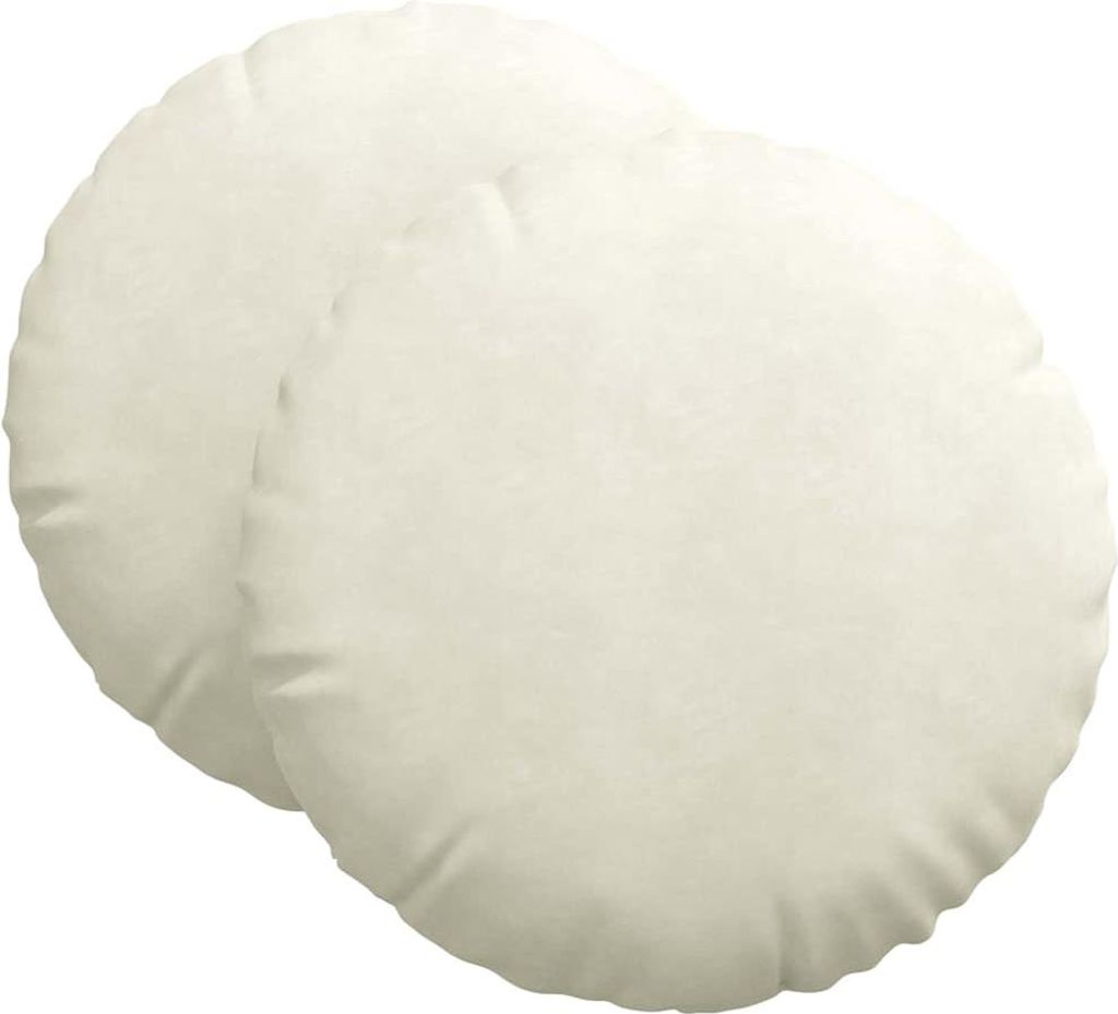 vidaXL Sitzkissen 2 pcs Creme Ø80 x 29 cm Samt