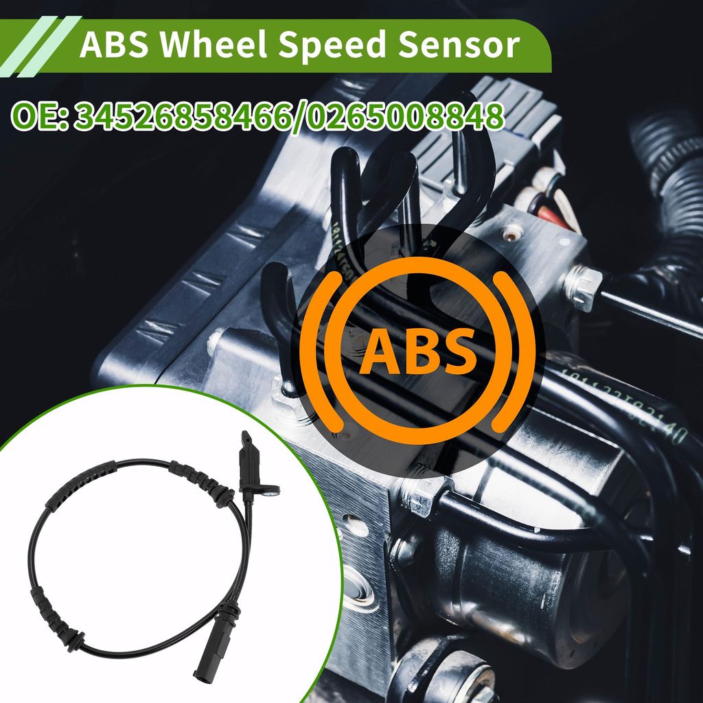 No. 34526858466 ABS Raddrehzahlsensor für Mini Cooper R57/F57 Serie 2014-2019 Hinten Links Rechts ABS Sensor Antiblockiersystem Sensor 1 Stück