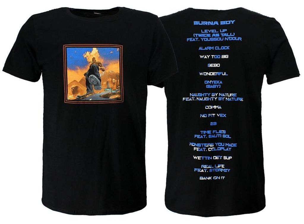 Burna Boy Album-Titelliste-T-Shirt - S