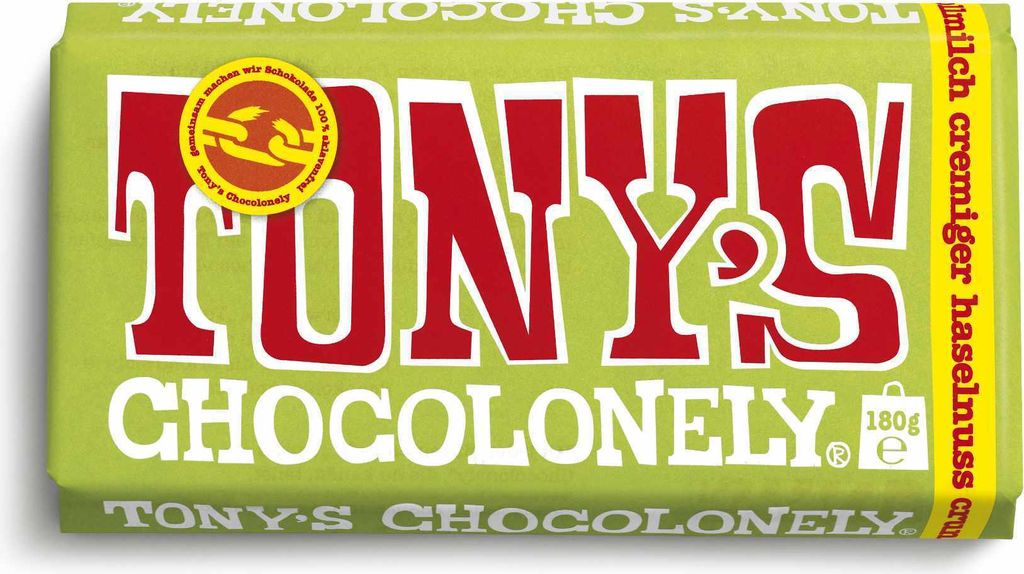 Tony's Chocolonely Cremiger Haselnuss Crunch (180g Packung) Produktbild 