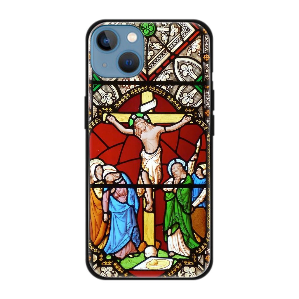 König Design Hülle kompatibel mit Apple iPhone 13 Kunststoff Soft Handyhülle - Handy Case Kreuzigung