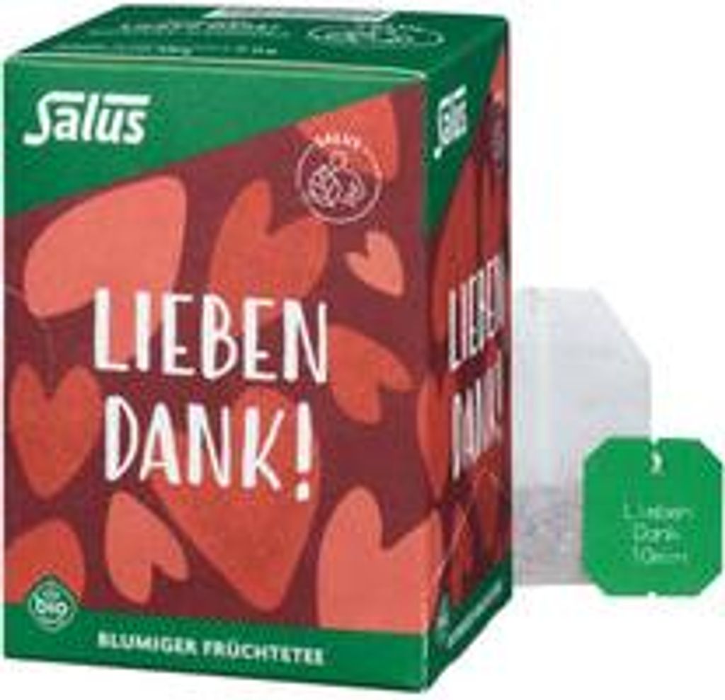 Salus Teegrüße Lieben Dank! Früchtetee 15FB/30g