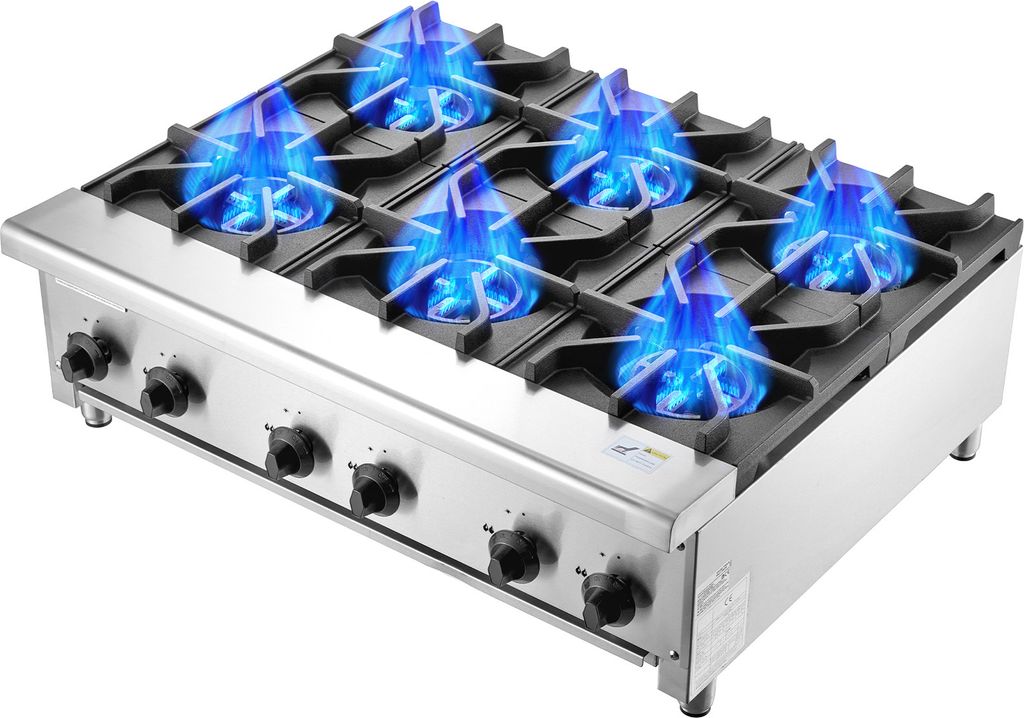 SucceBuy Cucina commerciale a gas con 6 bruciatori, 42 kW, Immagine del prodotto 