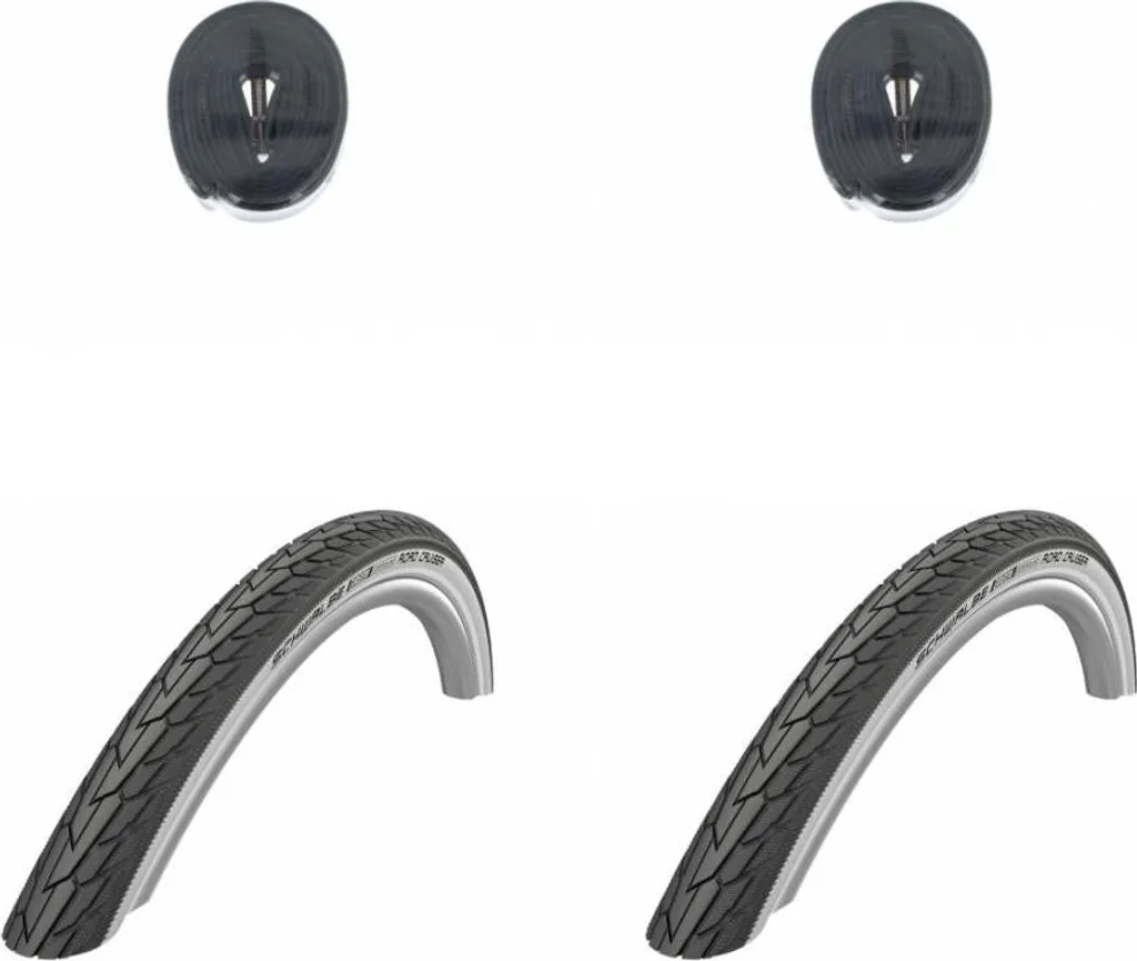 Pack Réparation Vélo de Ville : 2 Pneus Schwalbe Road Cruiser et Chambres