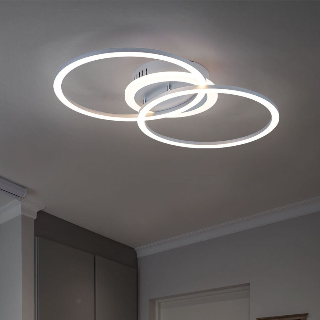 Reality LED Deckenleuchte VENIDA titanfarbig, Acryl weiß Produktbild 2