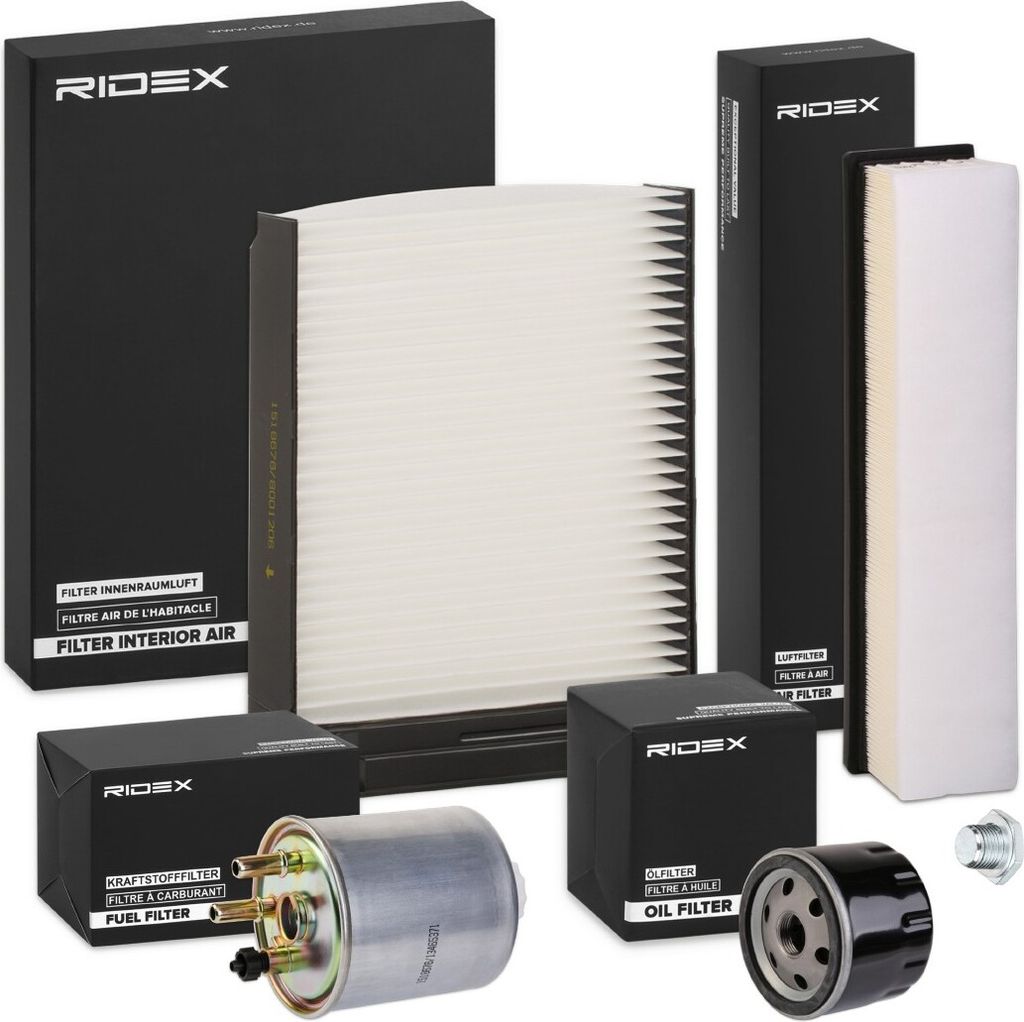 RIDEX Filterset Inspektionspaket Filtersatz für RENAULT TWINGO II (CN0) KANGOO Express (FW0/1)