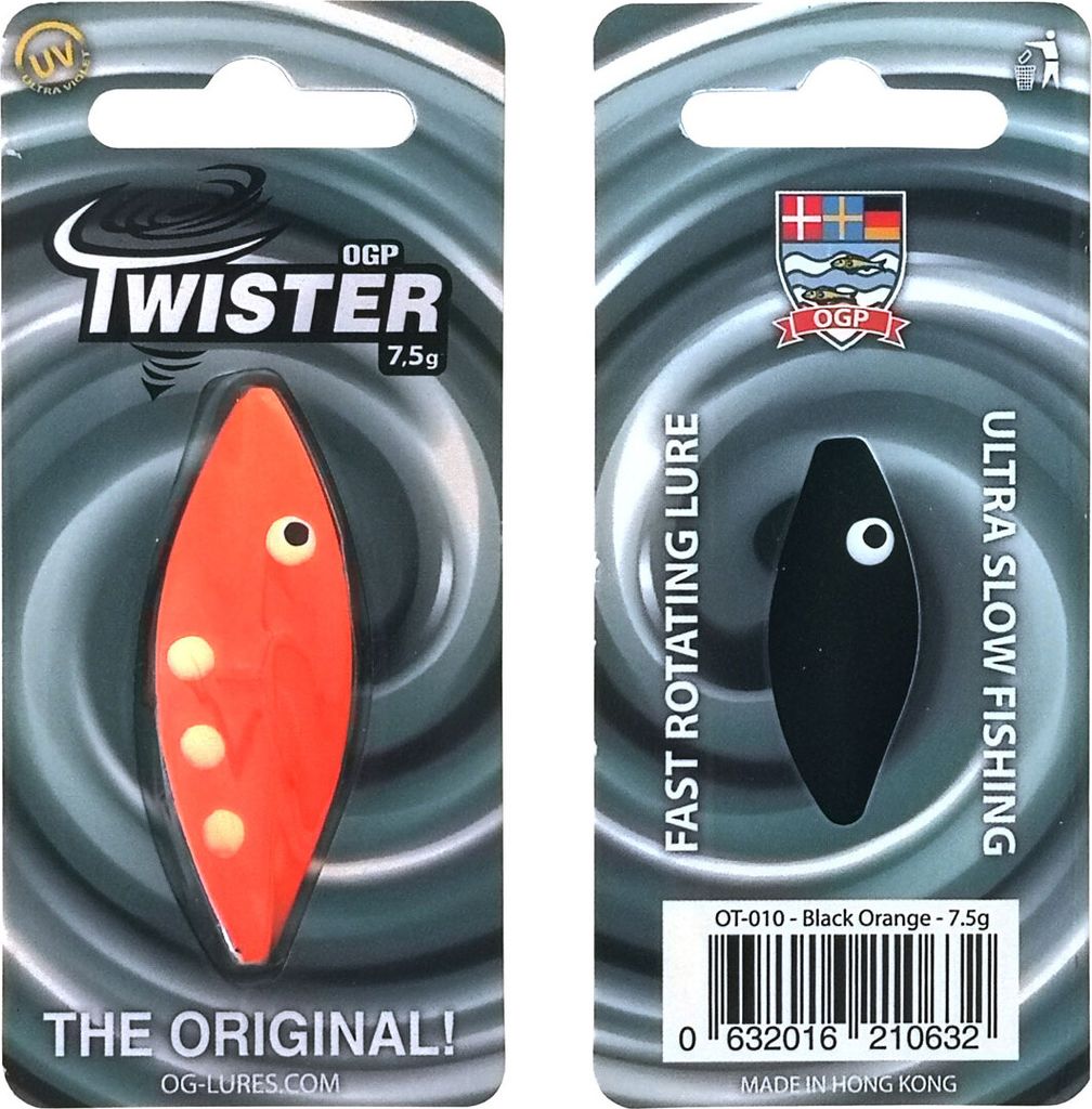 Westin Twister 5,1cm 7,5g - Inlineblinker, Farbe:Black / Orange