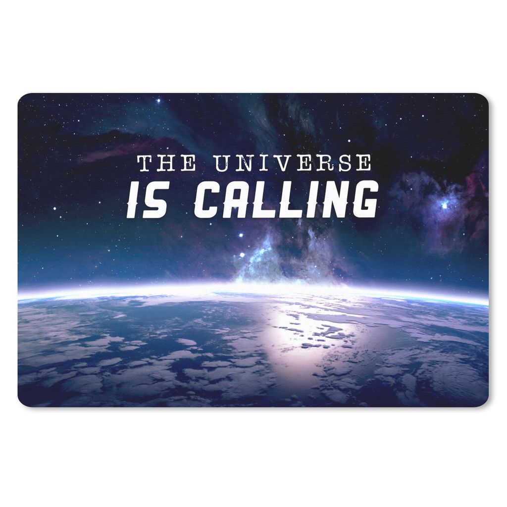 MuchoWow Schreibtischunterlage Zitate - 'Das Universum ruft' - Sprichwörter - Jungen - Kinder - Kinder - Kleiner Junge 60x40 cm - XXL Mauspad - ...