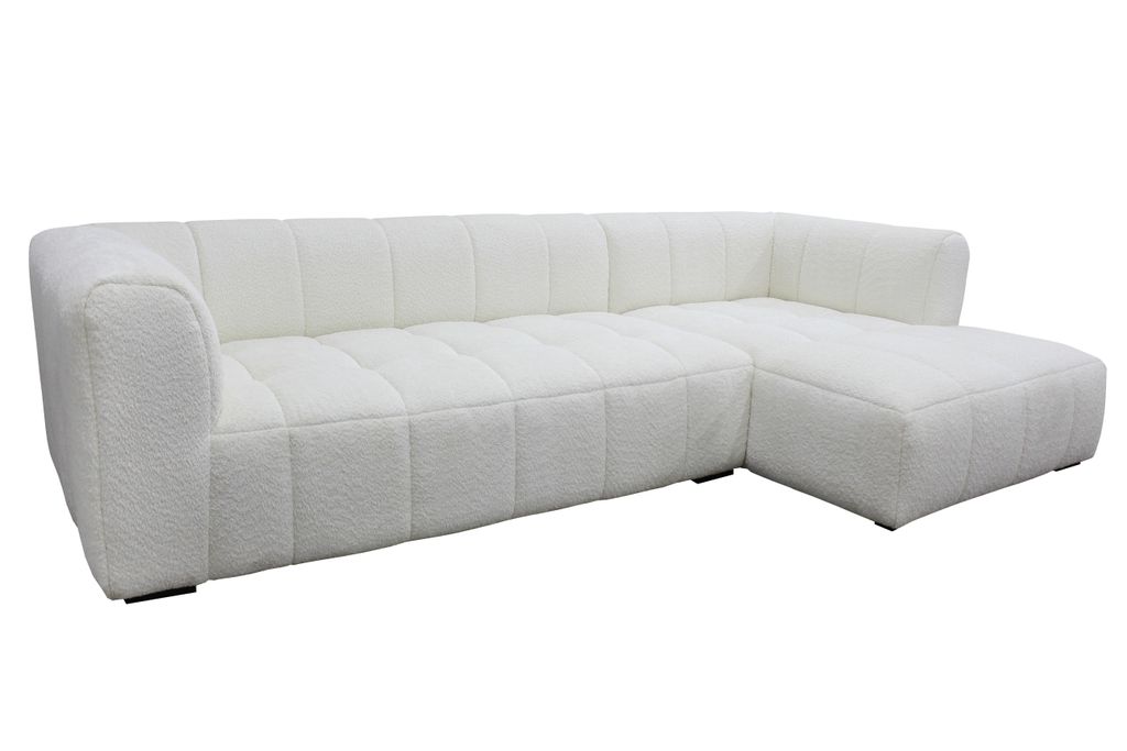 Moderner Ecksofa Imola Cremeweiß – Komfort und Zeitlose Eleganz
