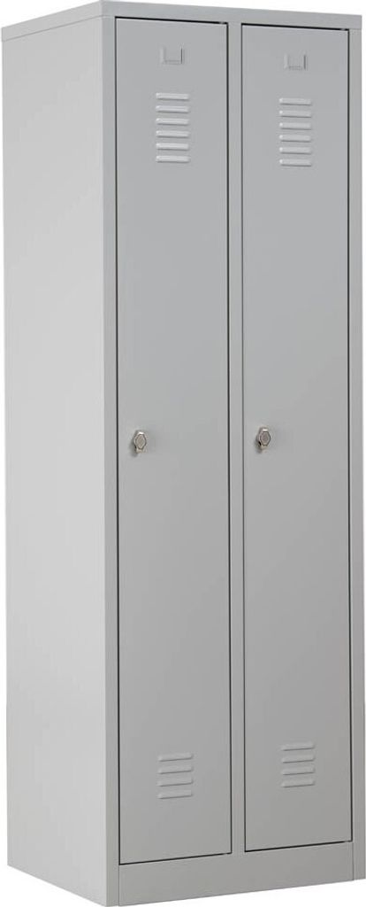 Gürkan Spind lichtgrau 103491, 2 Schließfächer 60,0 x 50,0 x 180,0 cm