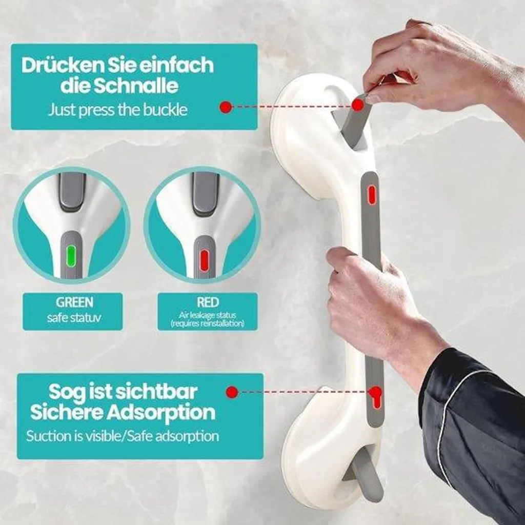 Barres d'appui de douche portables de 40 cm pour seniors et PMR
