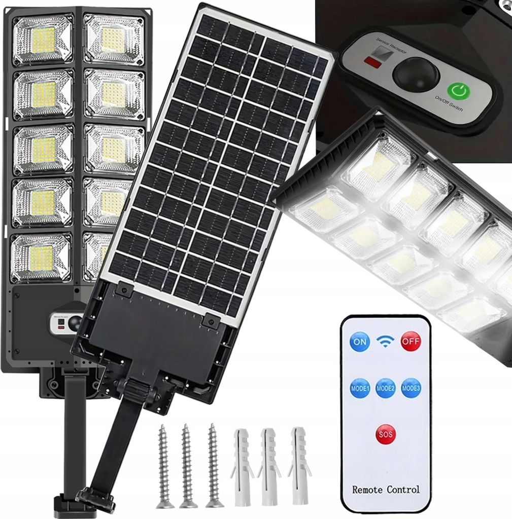 Solar Straßenlaterne LED bewegungsmelder Straßenlampe IP65 Solarleuchte 420 Led