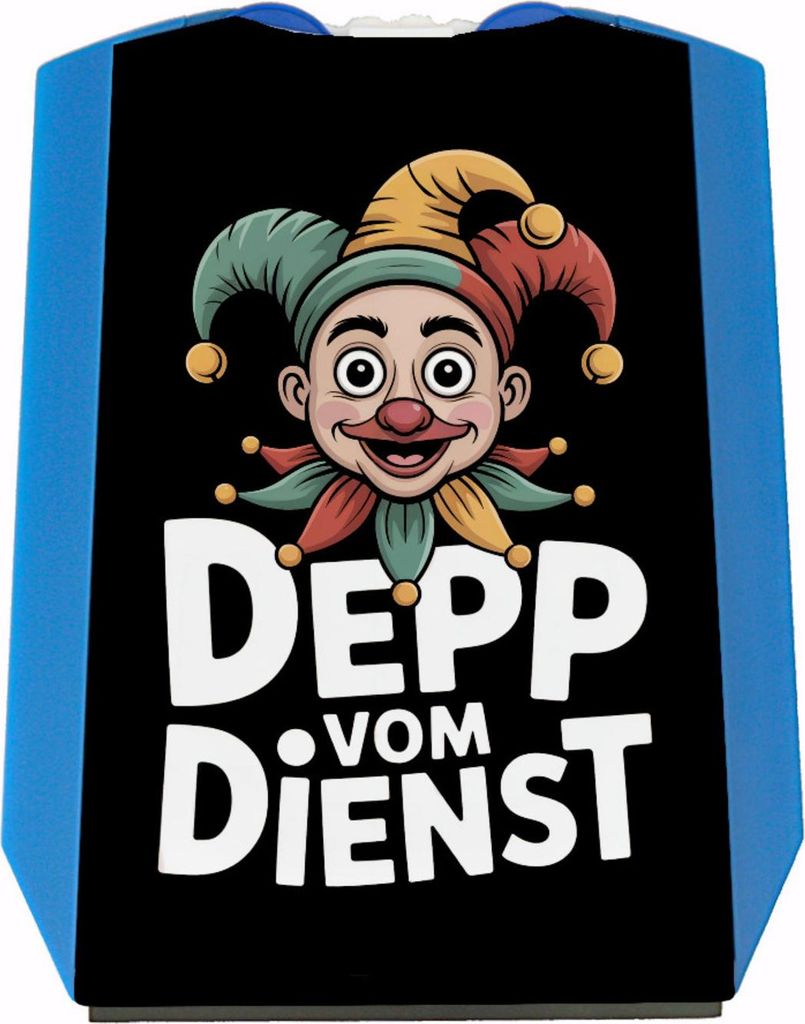 Depp vom Dienst Parkscheibe mit Kasperle Cartoon