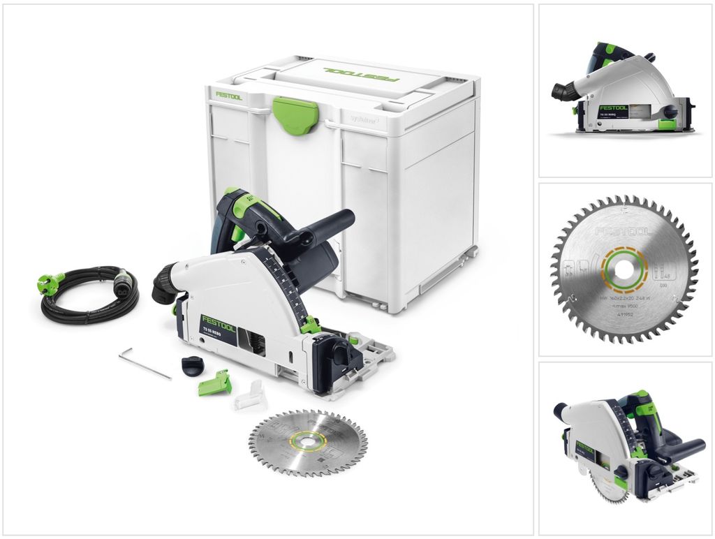 Festool TS 55 REBQ-PLUS Tauchsäge 1200 W 160 mm + SYS3 ( 576000 ) Nachfolger von 561551